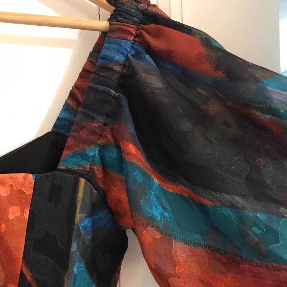 Anthropologie Hutch Puff Sleeve Midi Dress - Petite size O - Picture 3 of 7